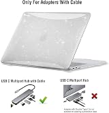 EooCoo Case for New MacBook Air 13 M1 A2337 A2179 A1932 Glitter Crystal view 5