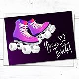 Olivia Samuel 20 Roller Skate Party Invites with Envelopes - A6 Size view 3