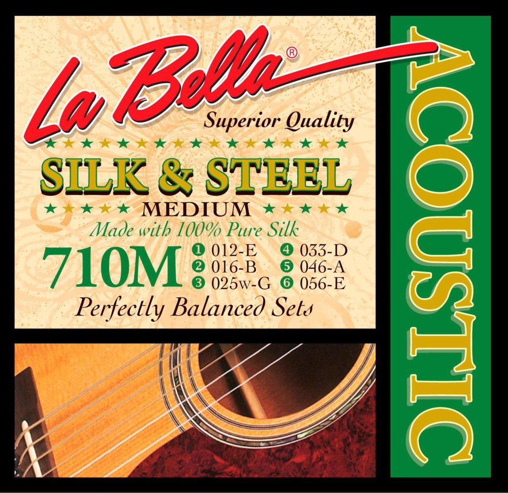 LaBella 710M Silk & Steel Medium Acoustic Guitar Strings Amazon.in
