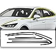 BOGAR TECH DESIGNS Side Window Chrome Delete Overlay Compatible with Hyundai Sonata 2020-2025, Gloss Black