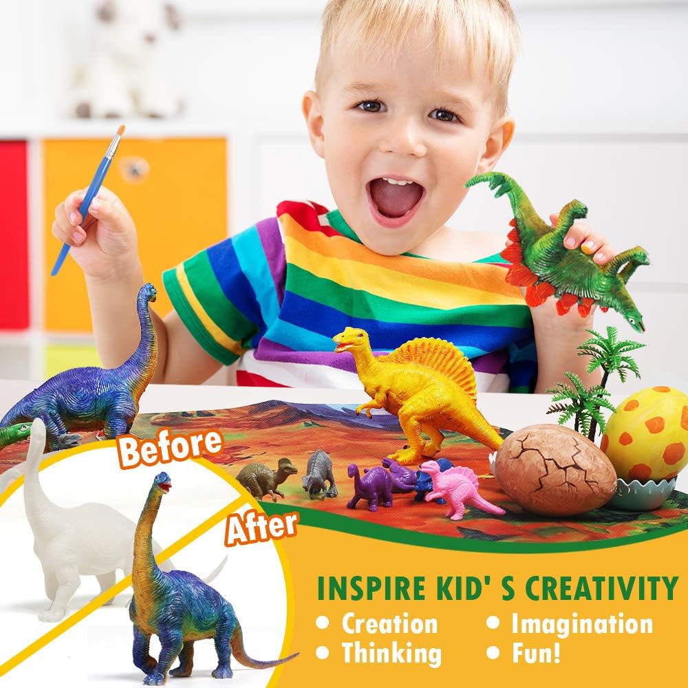 Lehoo Castle Dinosaur Painting Kit, Dinosaurs Craft Kits for Kids DIY Dinosaurs Craft Toys Gift for Boys & Girls Age 3 4 5 6 7 8 - Image 3