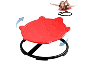 Oranmew Turtle Spinning Chair for Autistic Kids – Kids Sensory Swivel Chair, Sit and Spin Toy for Balance & Coordination, Autism & ADHD Sensory Spinner Seat, Non-Slip Design, 360° Rotating(Red)