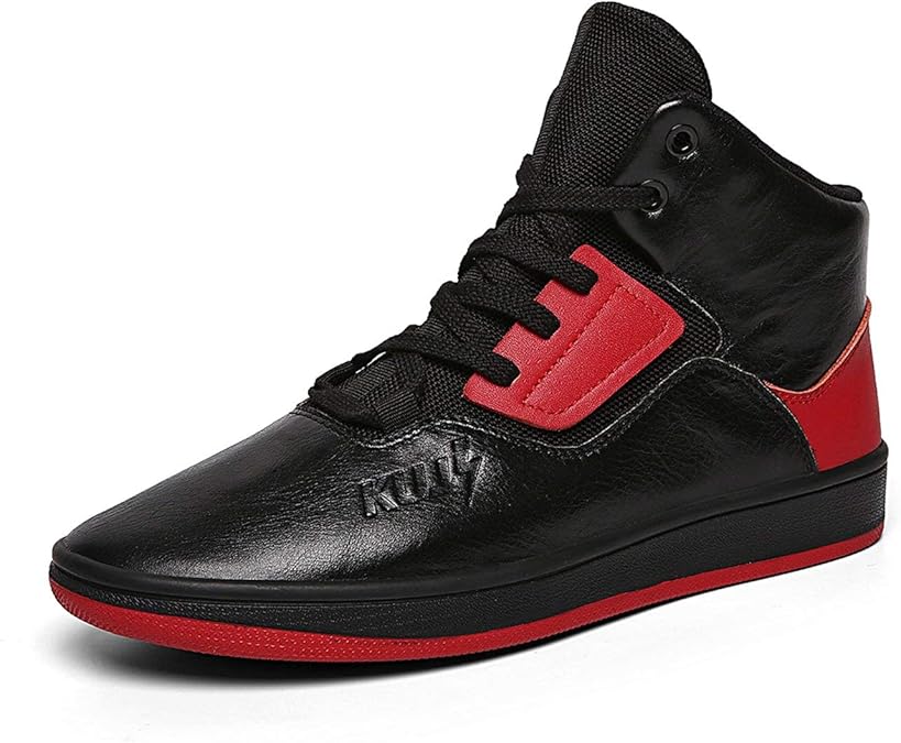 Soulsfeng Men High Tops Shoes Black Basketball Sneakers Lightweight Professional