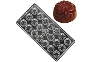 Polycarbonate Chocolate Mold DIY Candy Mould Clear Hard Plastic Bakeware Pastry Tools Thrysanthemum Flower (19363)