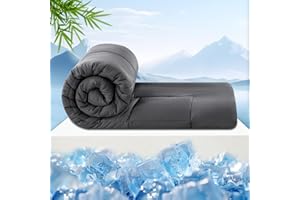 Bedlifes Cooling Comforter Queen Rayon Derived from Bamboo for Hot Sleeper-Luxury Down Alternative-Duvet Insert with 8 Corner Tabs-Lightweight Comfortable Breathable Soft-Moisture Wicking,Dark Grey