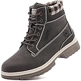 ANJOUFEMME Work Hiking Boots for Women Waterproof - Womens Outdoor Ankle Boots Lightweight Snow Winter Boots for Trekking Walking