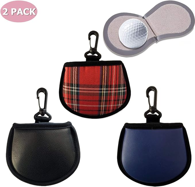 Portable Pocket Golf Ball Washer Pouch, Golf Ball Cleaner Pouch with Free Golf Ball Cleaner
