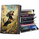 NLZQTTBD Credit Card Holder for Women Men,RFID Blocking Credit Card Holder Wallet Small Debit Card Holder Credit Card Case RFID Card Holder,Metal Business Card Holder Case,Dachshund