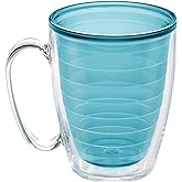 Tervis Clear & Colorful Tabletop Made in USA Double Walled Insulated Tumbler Travel Cup Keeps Drinks Cold & Hot, 16oz Mug, Blue Moon
