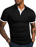 KUYIGO Men's Short Sleeve Polo Shirts Casual Slim