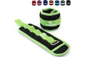 FRAGRAIM Ankle Weights for Women, Men and Kids - 1/2/3/4/6/8/10/12/15/20 LBS 1 Pair Strength Training Wrist/Leg/Arm Weight with Adjustable Strap for Jogging, Gymnastics, Aerobics, Physical Therapy