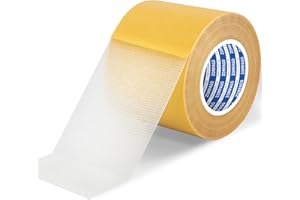 ZOMPAGO Heavy Duty Double Sided Tape Extra Strong - 2.4inx33FT Clear Mounting Tape for Wall Decor, Office Supplies, Carpet Fix, Home & School Use - Weatherproof, High Adhesive, Mesh Reinforced Tape