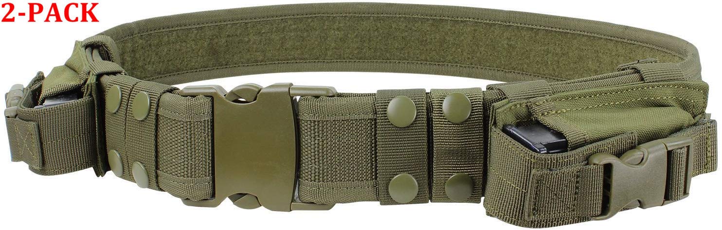 Condor Military Tactical Belt with Pistol Mag Pouches Airsoft