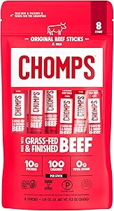Chomps Original Beef Jerky Snack Sticks, 8pk