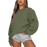 Orchidays Women's Casual Crewneck Sweatshirt Long Sleeve Loose Fitting Pullovers Fall Tops