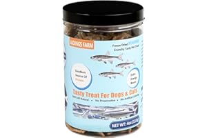 JADINGSFARM Minnows - 4 oz Freeze Dried - 100% Natural Premium Cat Treat, Dog Treat - Freeze Dried Minnows for Cats - Freeze Dried Minnows for Dogs (4 OZ)