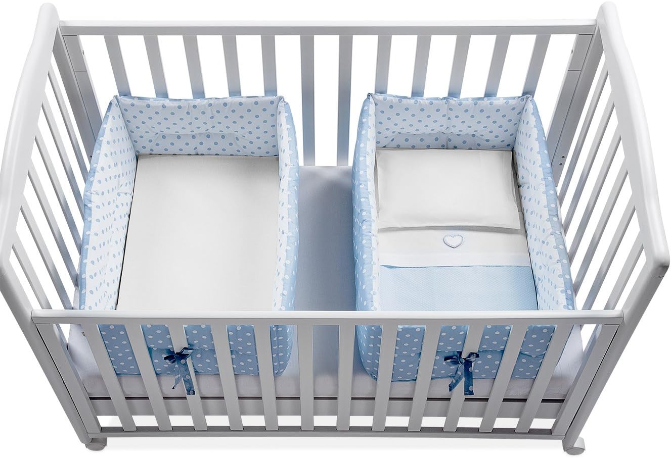 Italbaby Gemmy Dotted Cot Reducer, Light Blue, Multi-Color, One Size