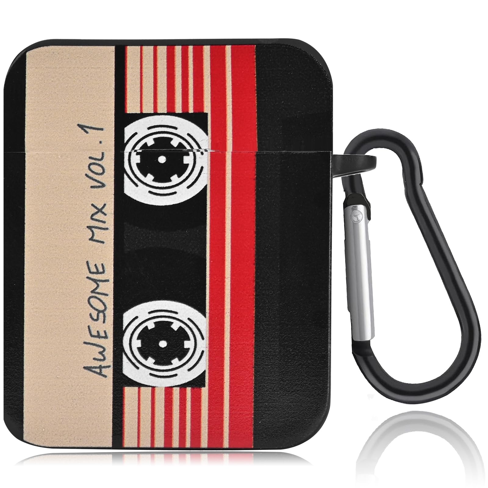 Photo 1 of Cute Cases for AirPod with Keychain, Funny Cassette Tape Design Soft Full Protective Cover for AirPods 2nd & 1st Generation Case