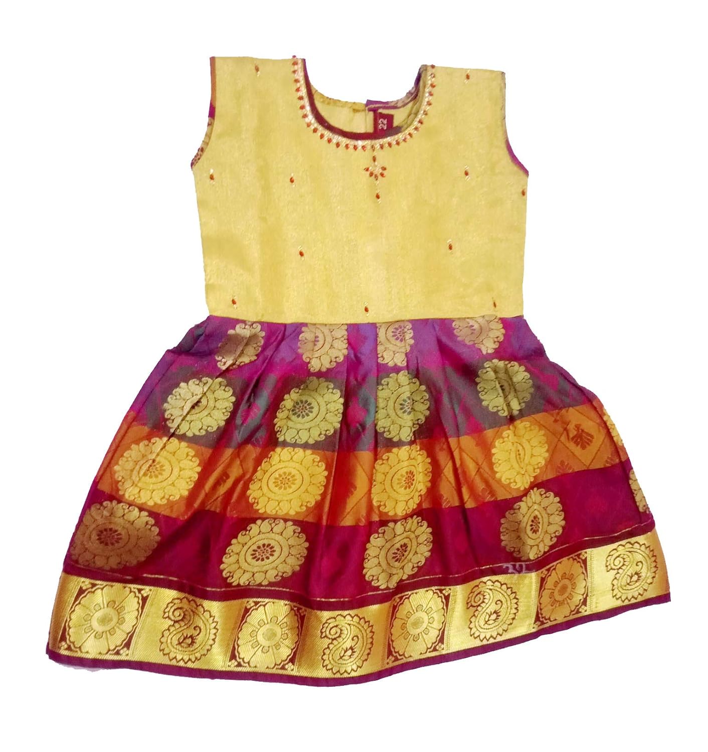 Buy SKG Baby Girls Pattu Frock at Amazon.in