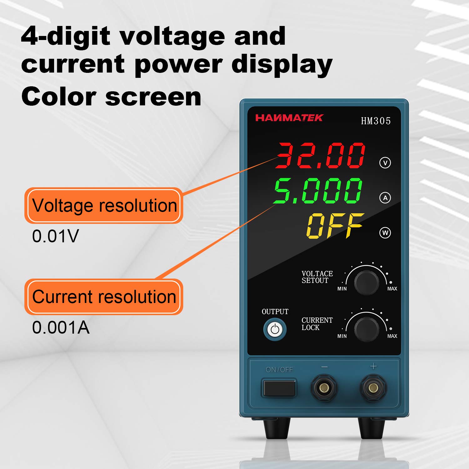 Adjustable DC Power Supply (0-30 V 0-5 A) with Output Enable/Disable Button HANMATEK HM305 Mini Variable Switching Digital Bench Power Supply: Industrial & Scientific