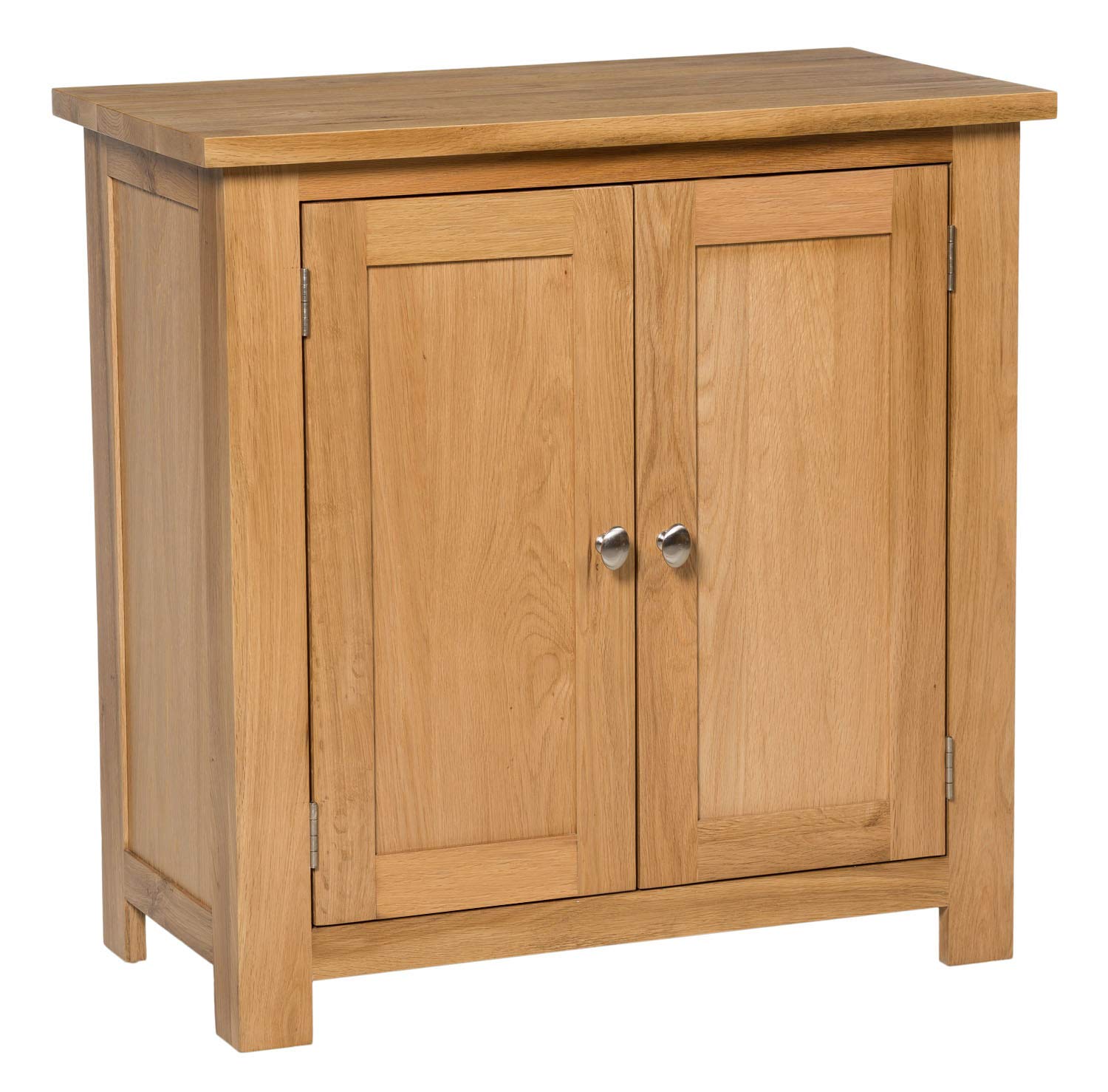 Hallowood Furniture Waverly Oak Small Wooden Cabinet with 2 Door and Adjustable Shelf, Small Oak Sideboard, Solid Wooden Cupboard for Kitchen, Bedroom or Hallway, Living Room Furniture
