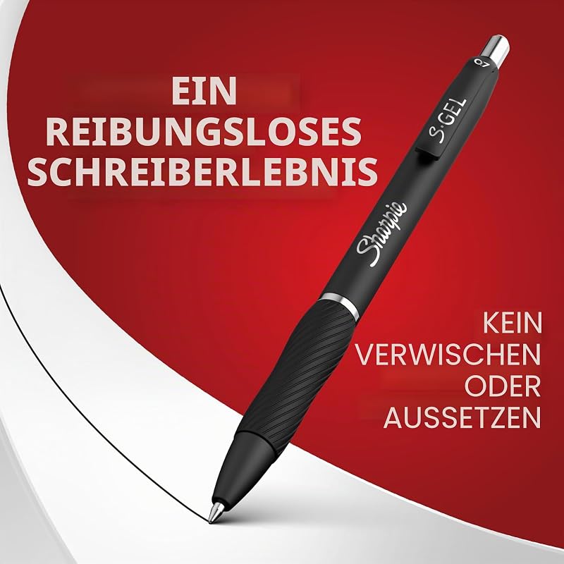 S-Gel Gelstifte | mittlere Spitze (0,7 mm) | Gelschreiber mit blauer Tinte | 12 Stück