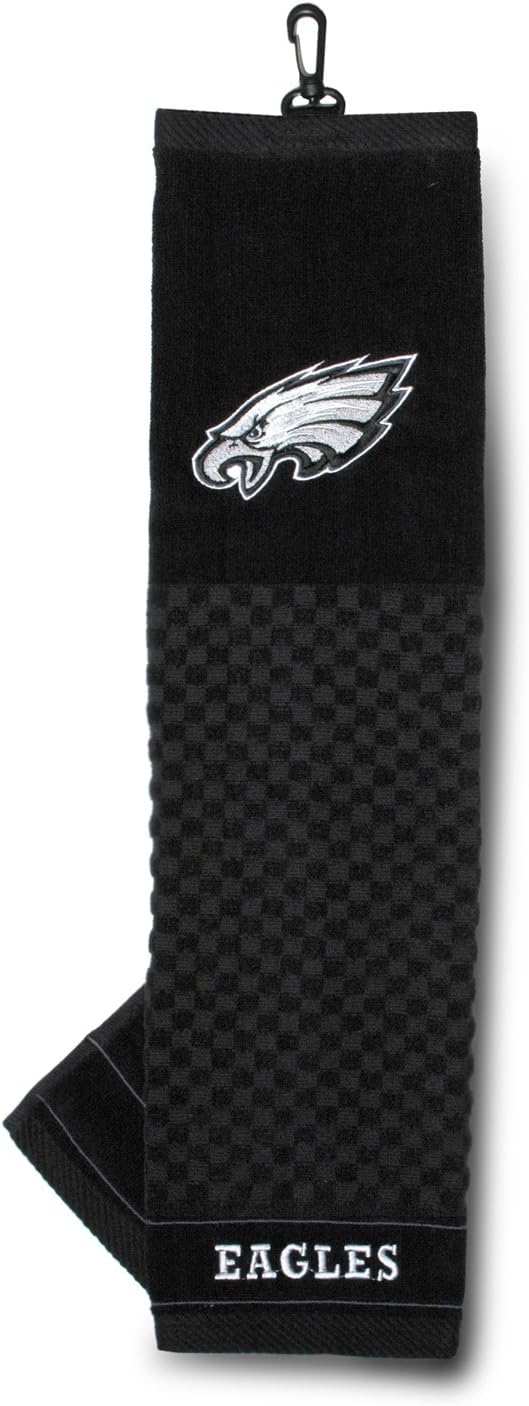 Team Golf NFL Philadelphia Eagles Embroidered Golf Towel, Checkered Scrubber Design, Embroidered Logo : Sports Fan Golf Towels : Sports & Outdoors