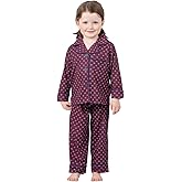 PajamaGram Pajamas for Kids - Kids Long Sleeve Button Down Pajamas with Pants