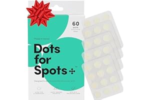 Dots for Spots Pimple Patches For Face - Stocking Stuffers For Teens - Fast Acting, Translucent Hydrocolloid Zit Patches that Unclog Pores Korean Skin Care - Vegan, Cruelty Free - (60 count)