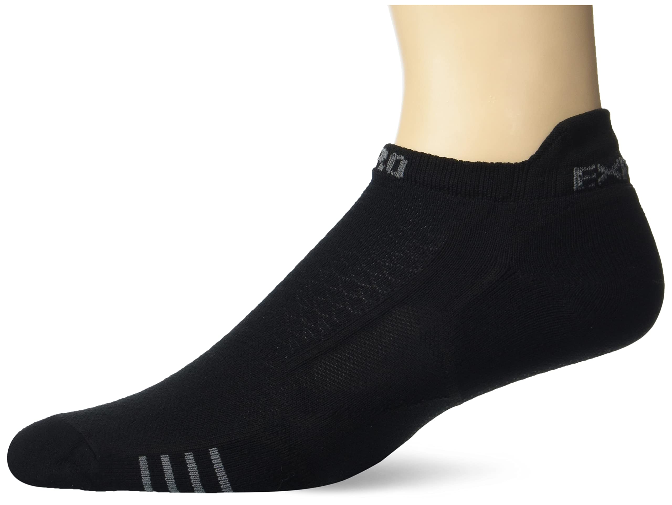 Thorlos Unisex's Xptu01 Running Socks, Black on Black (1 Pair), Medium