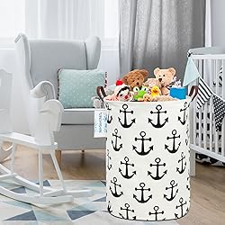 LANGYASHAN Laundry Basket Canvas Fabric Collapsible