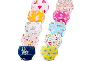 JACKLOVEBRIEFS Potty Training Underwear for Girls, Toddler Learning Training Underwear Boys (10 Packs, 2-3T, Multicolor)
