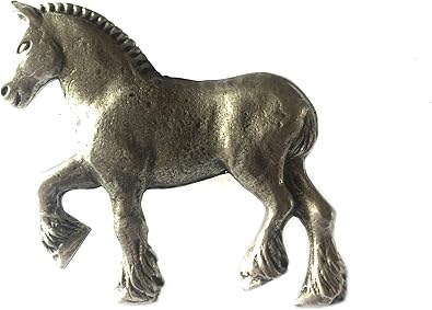 Asteria Accessories Shire Horse Sciarpa Anello Fatto A Mano In Inghilterra Da Fine Peltro Inglese Cavallo Battuto Amazon It Gioielli