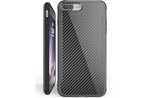 Nicexx Designed for iPhone 7 Plus | iPhone 8 Plus Case with Carbon Fiber Pattern, 12ft. Drop Tested, Wireless Charging Compatible - Black