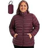 ANOTHER CHOICE Plus Size Puffer Jacket for Women, Lightweight Packable Stand Collar Winter Puffer Coat