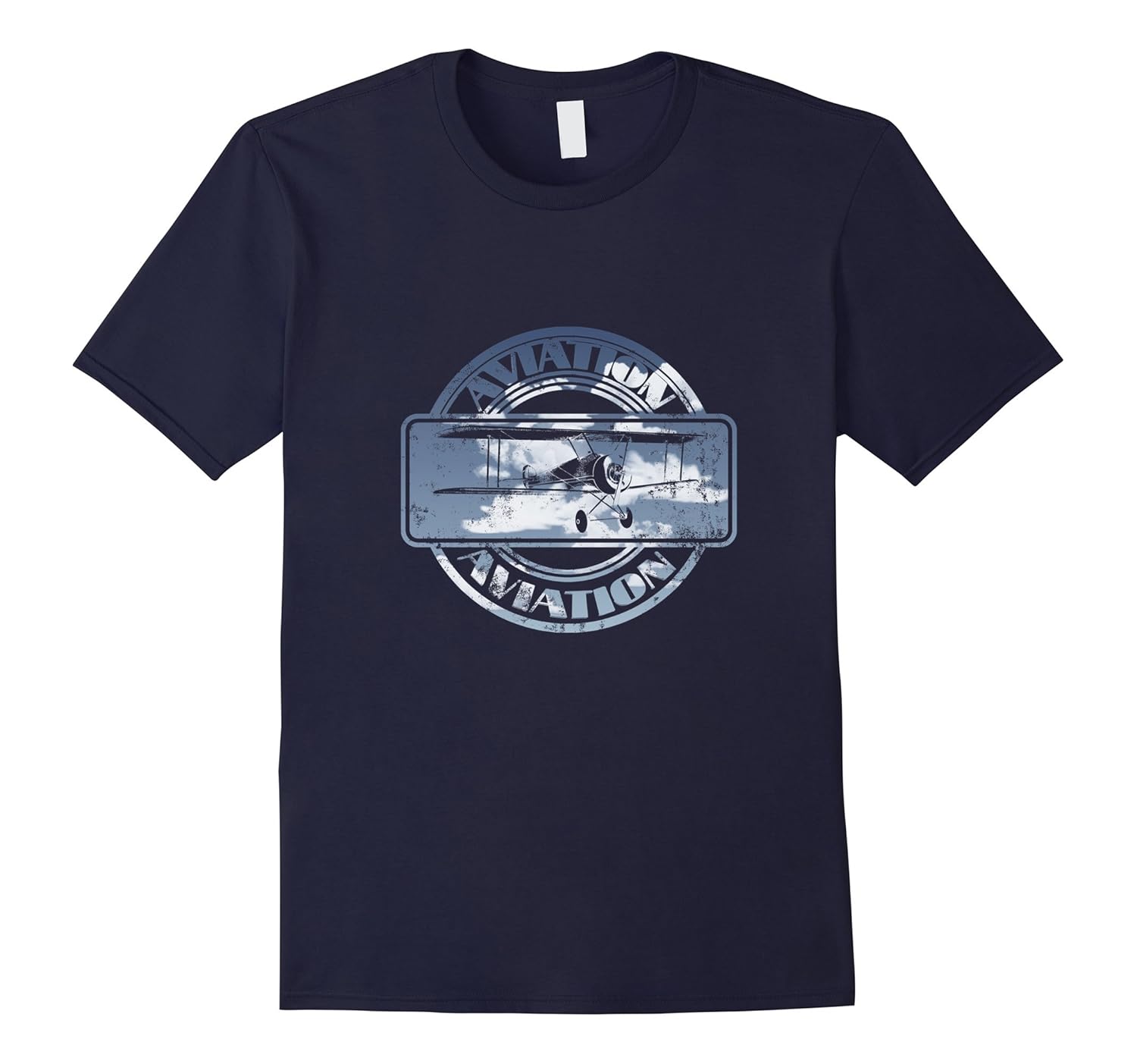 Vintage Biplane Aviation Pilot T-Shirt-ANZ