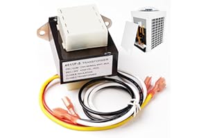 Lamptobe 46-24124-06 4011F-5 HVAC Transformer 120V to 24V 40VA Replacement for Rheem Basler Electric BE161640GDD Furnace Parts, 2 Hole Mount
