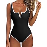SUUKSESS Women Sexy Tummy Control One Piece Swimsuits High Cut Bathing Suit 2026