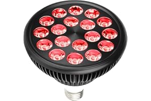 yeeplant Red Light Therapy Bulb 660Nm 850Nm, 54W E26/E27, 18 Led, Dual Chip, Skin Care & Discomfort Relief
