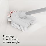 OXO Good Grips Extendable Tub Tile Brush 66-107cm Scrub Brush Pivot Head view 4