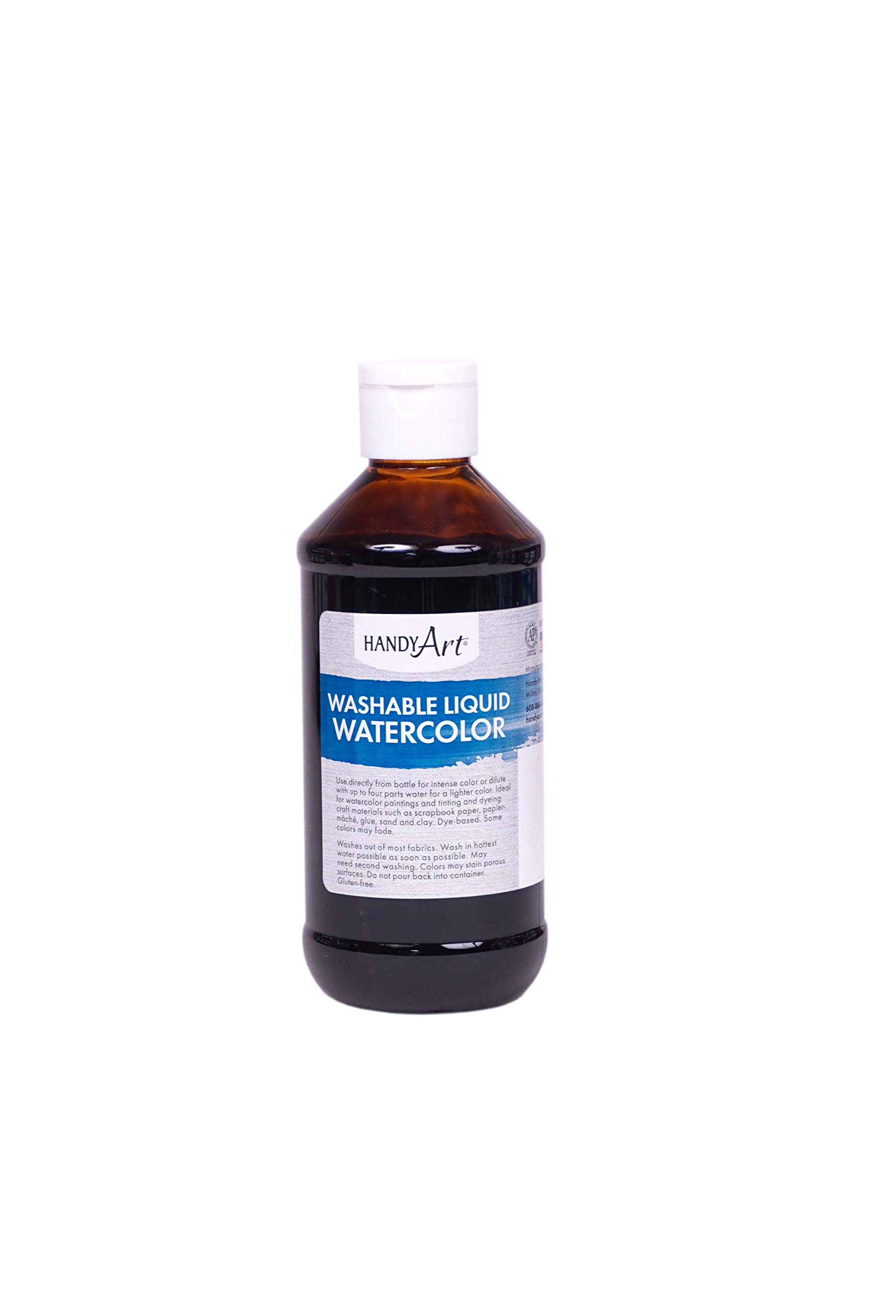 Photo 1 of Handy Art Washable Liquid Watercolor 8 ounce, Brown