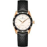 Hamilton Jazzmaster Performer Automatic Men's Watch, 38mm Case | Swiss Made, White Dial Analog Watch, WR 100m, Sapphire Crystal, 3-Hand Movement, Calf Leather Strap, Stainless Steel Case