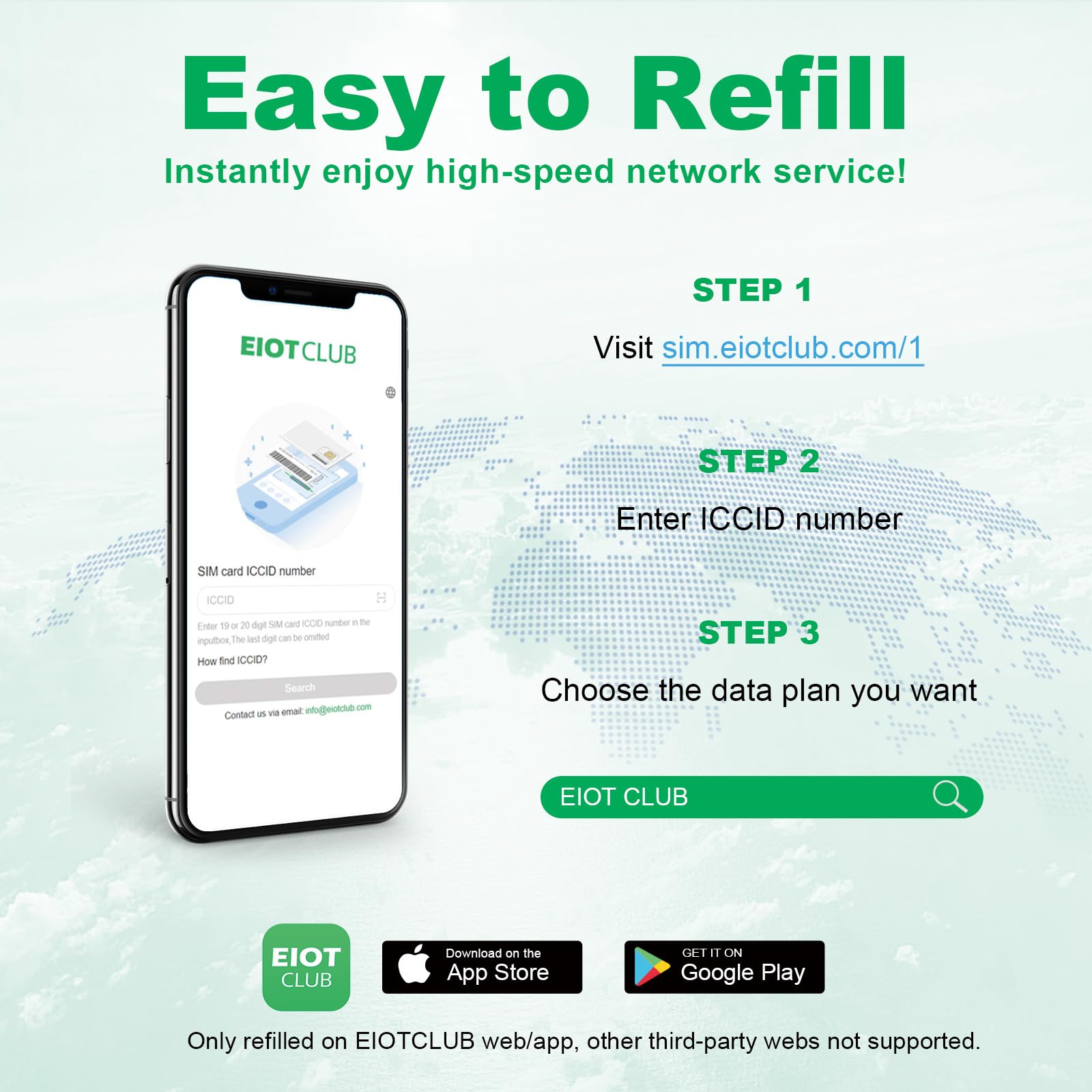 (2 Pack) EIOTCLUB International Data SIM Card, Travel SIM Card for 200+ Countries, 1GB/30Day Prepaid Data SIM, 5G LTE Cellular for Phone Tablet Router WiFi Hotspots, No Roaming Charges