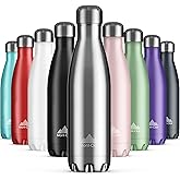 Mont-Clair Stainless Steel Water Bottle, Vacuum insulated - BPA Free, 12h Hot & 24h Cold Drinks, Metal Water Bottle 17 oz Leakproof, Ideal for Adult, Kids, Running - Silver