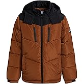 DKNY Boys Puffer Jacket - Heavyweight Quilted Wind & Water Resistant Boys Winter Coat Poly Taffeta Insulated Winter Jacket