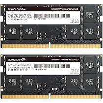 TEAM DDR5 64GB（32×2） TEAMGROUP Elite SODIMM DDR5 64GB (2x32GB) 5600Mhz (PC5-44800) CL46