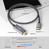 BENFEI 4K DisplayPort to HDMI Cable 6ft Aluminum Shell Nylon Braided view 4