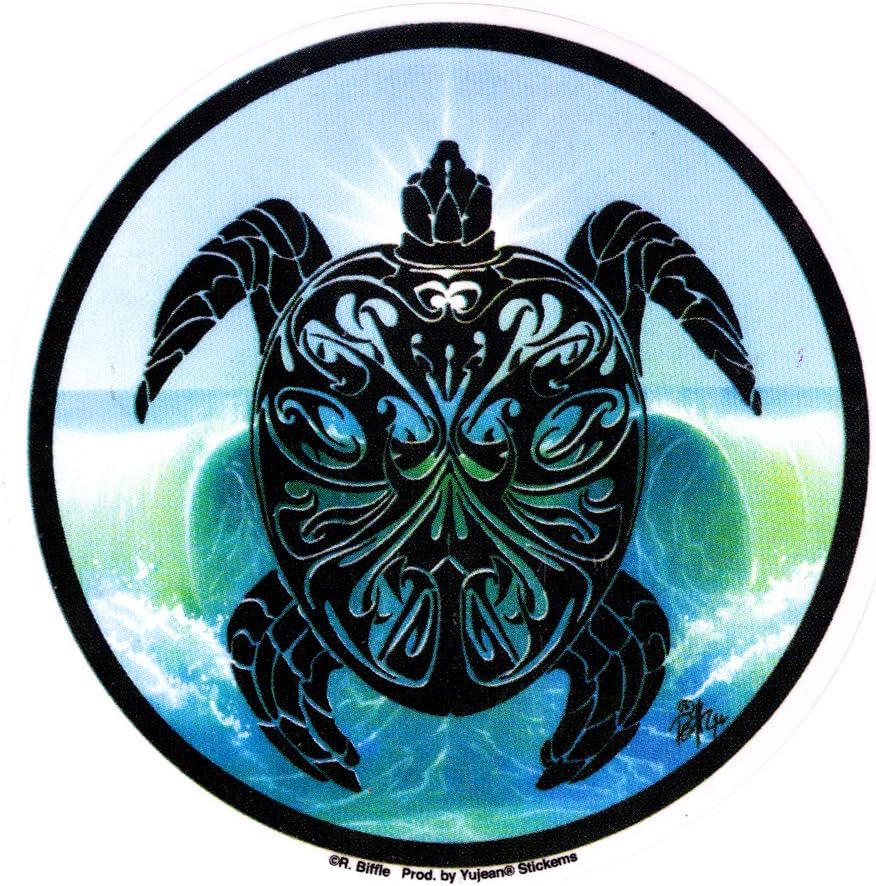 Cool Hippie Turtle Decal Cars Trucks Guys Girls Men Women Stickers Laptops