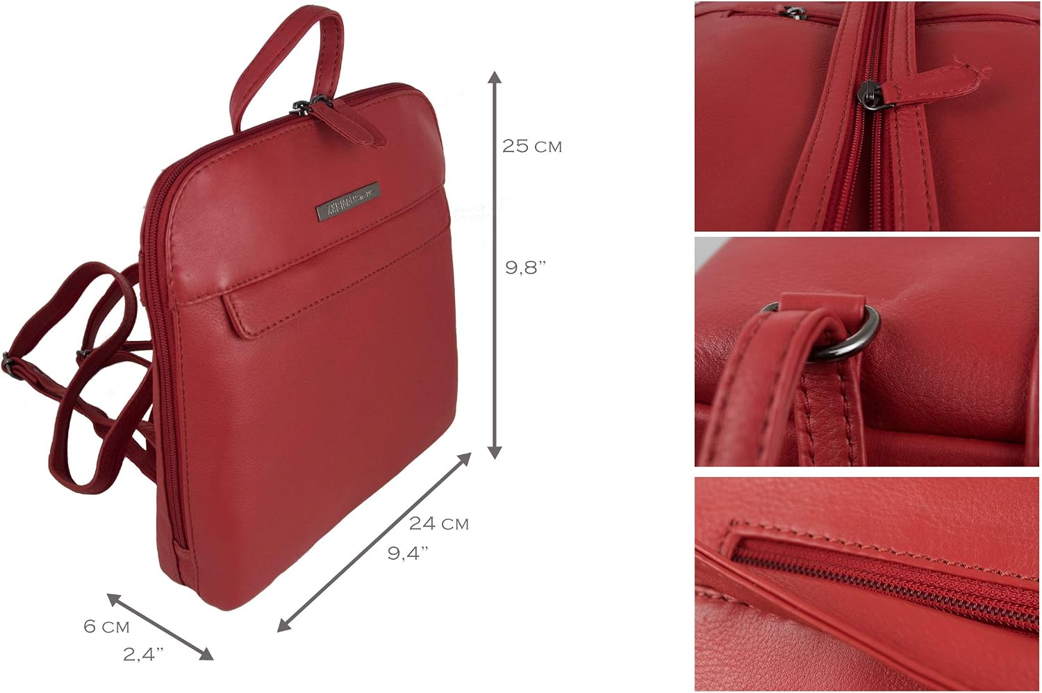 Zerimar Backpack, Red, 9.8x9.4x2.3 - Image 4