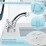 Peppermint Chrome Crosshead Dual Handle Mono Basin Mixer Tap Victorian view 3